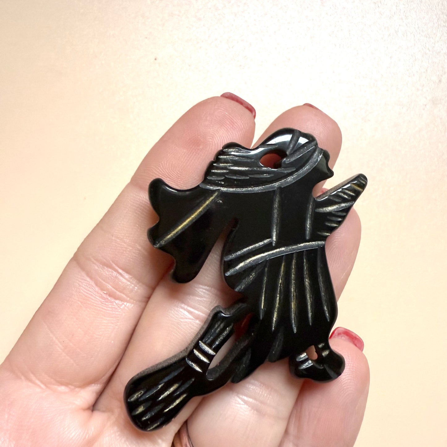 BARGAIN Flying Witch brooch