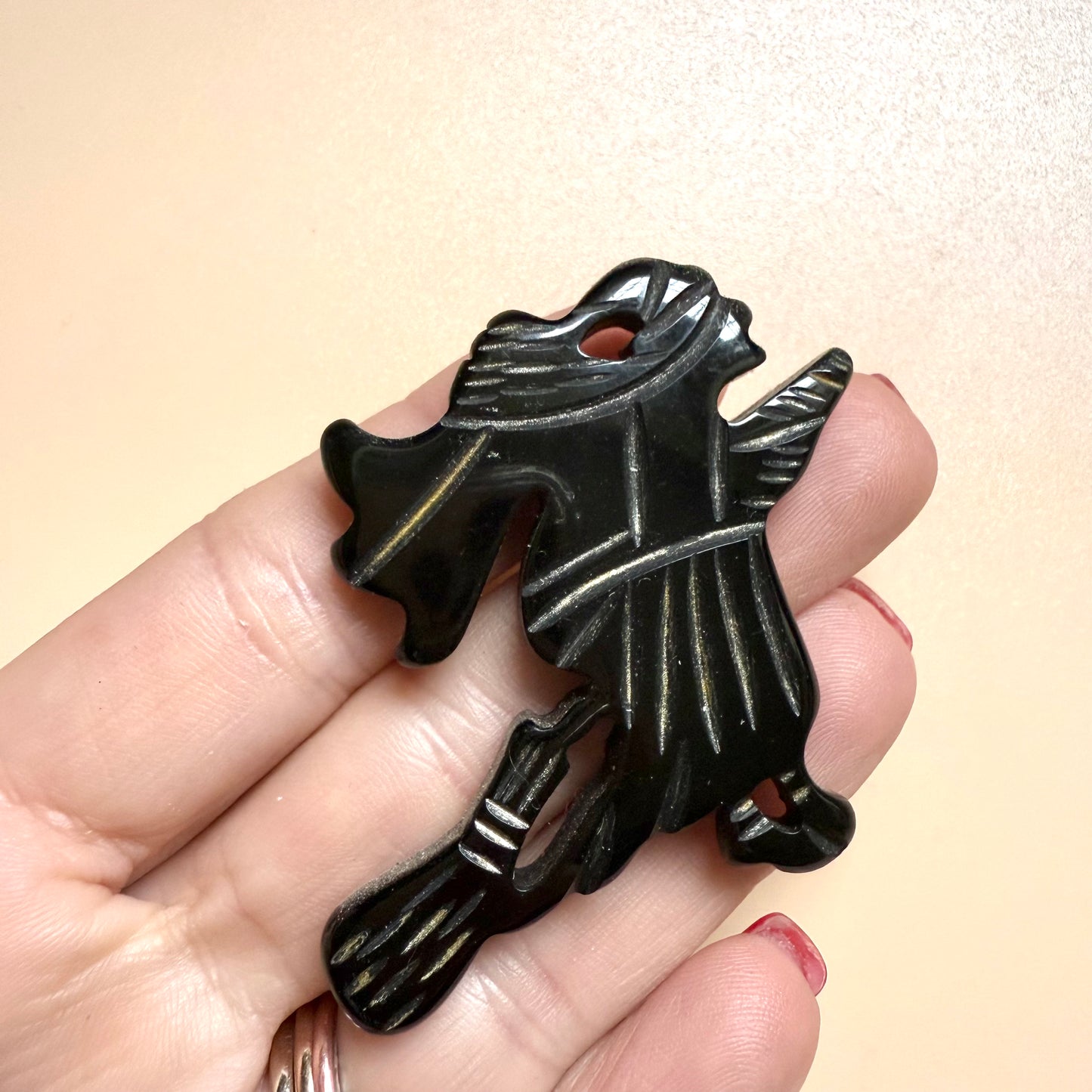 BARGAIN Flying Witch brooch