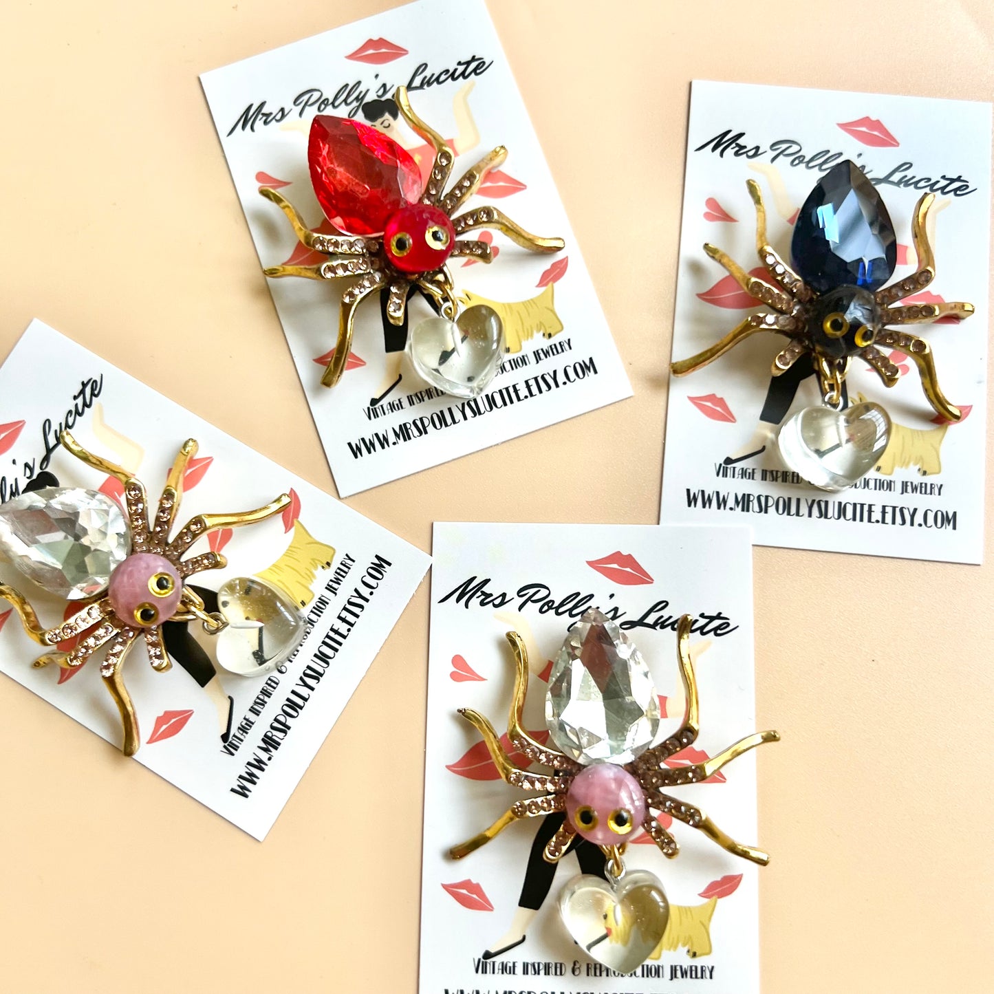 Glam Spider Brooch