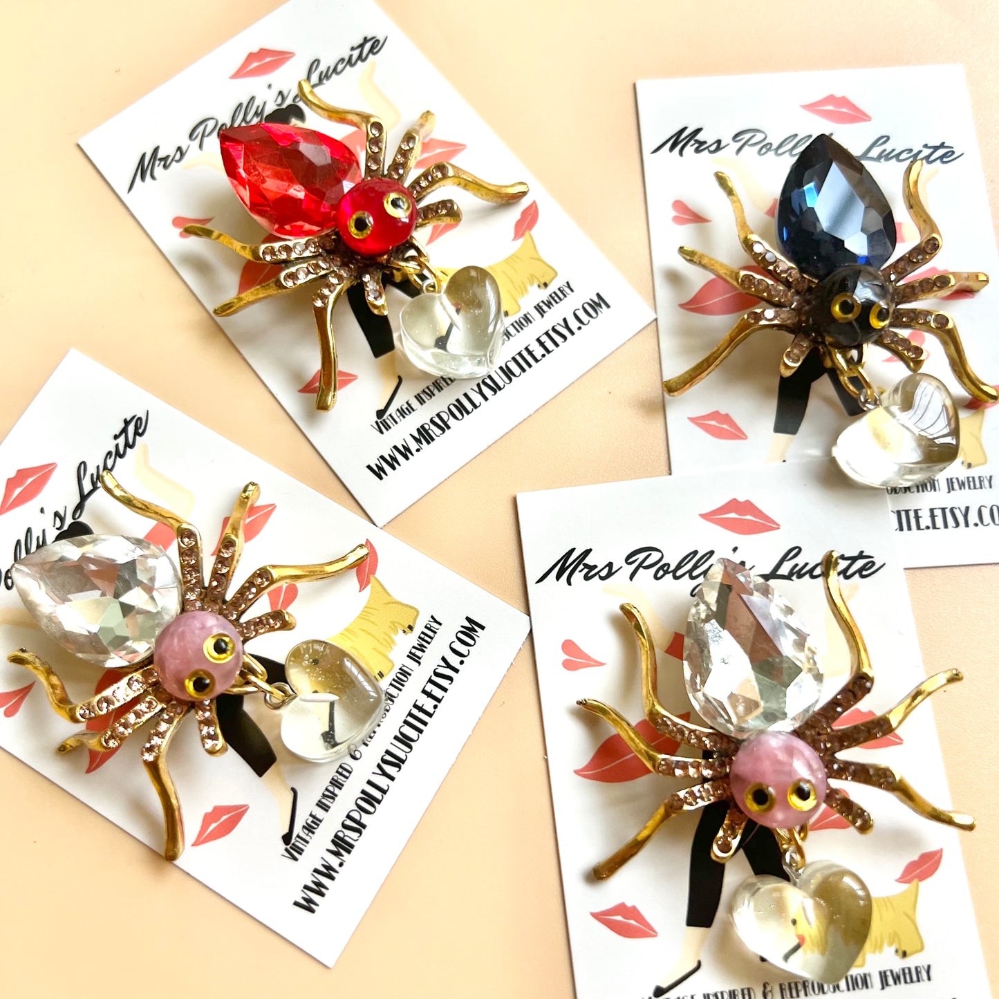 Glam Spider Brooch