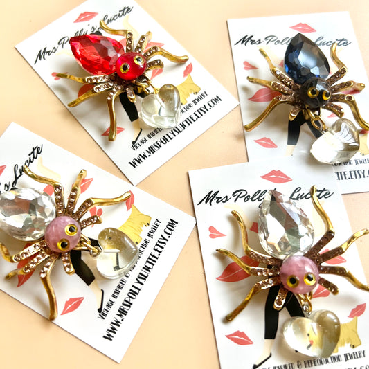 Glam Spider Brooch