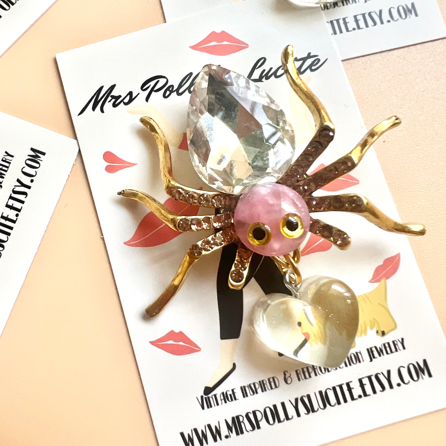 Glam Spider Brooch