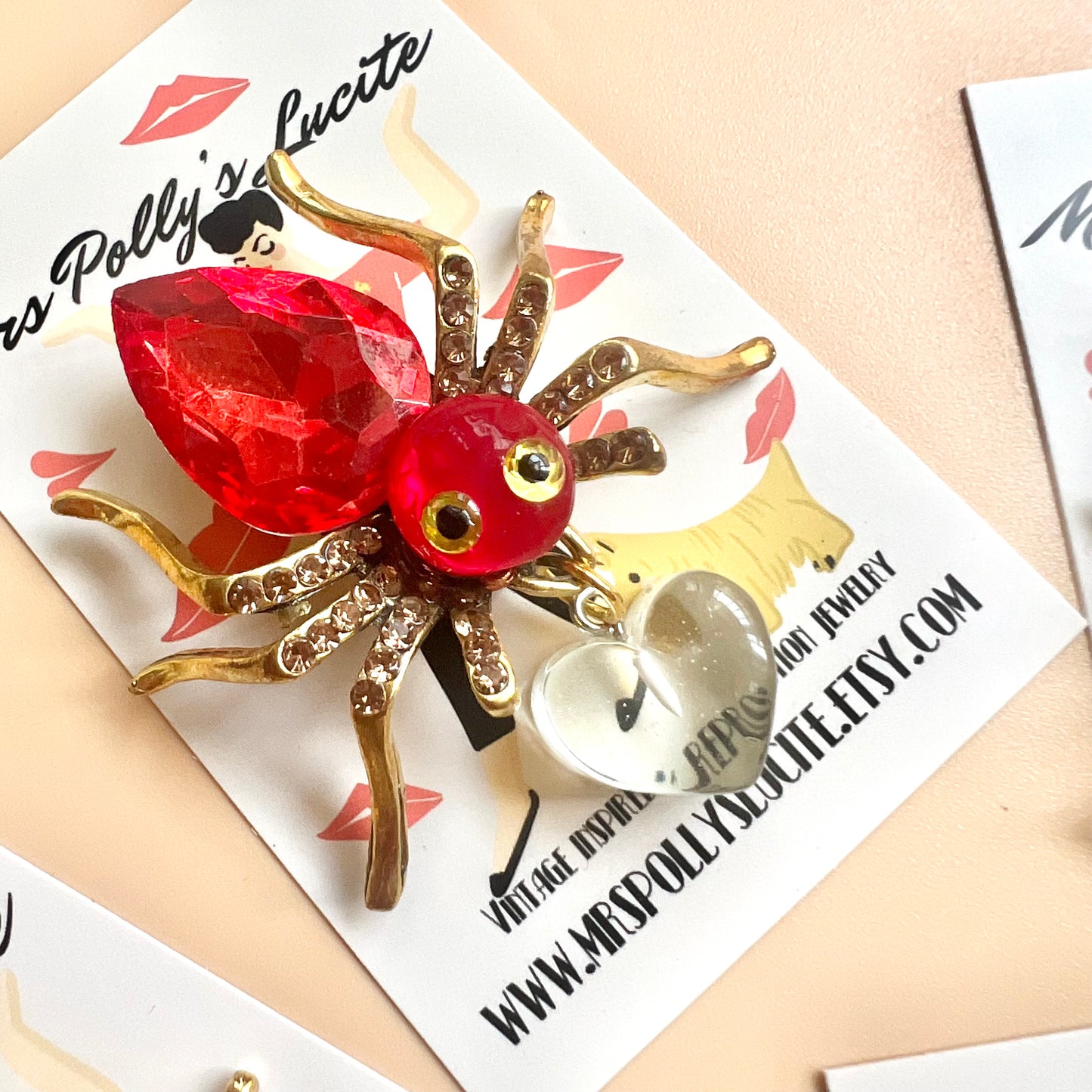 Glam Spider Brooch