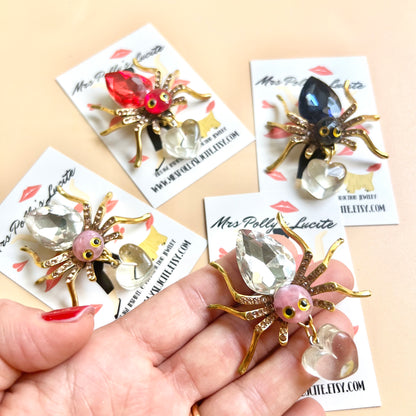 Glam Spider Brooch