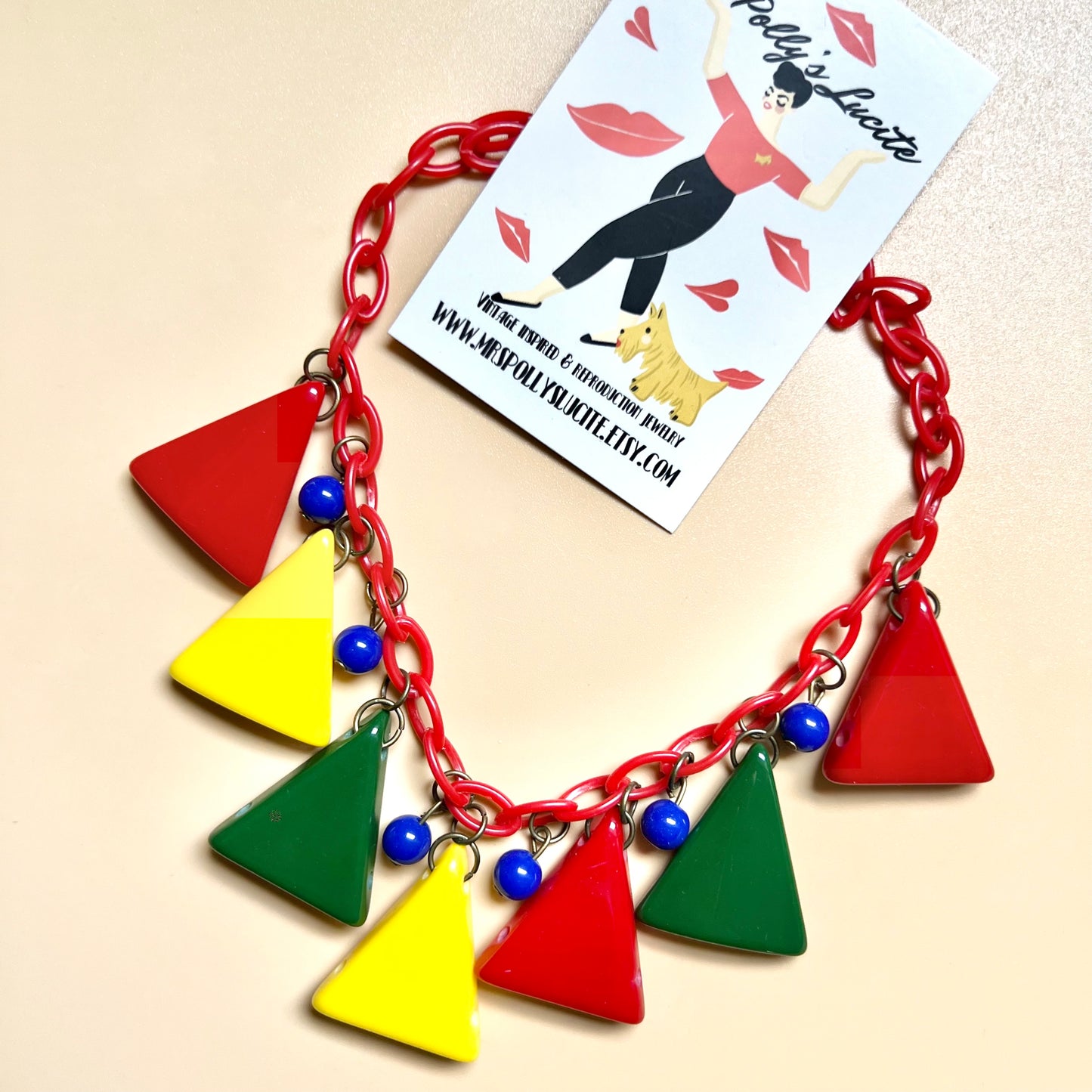 Primary Deco Geometric Resin Necklace