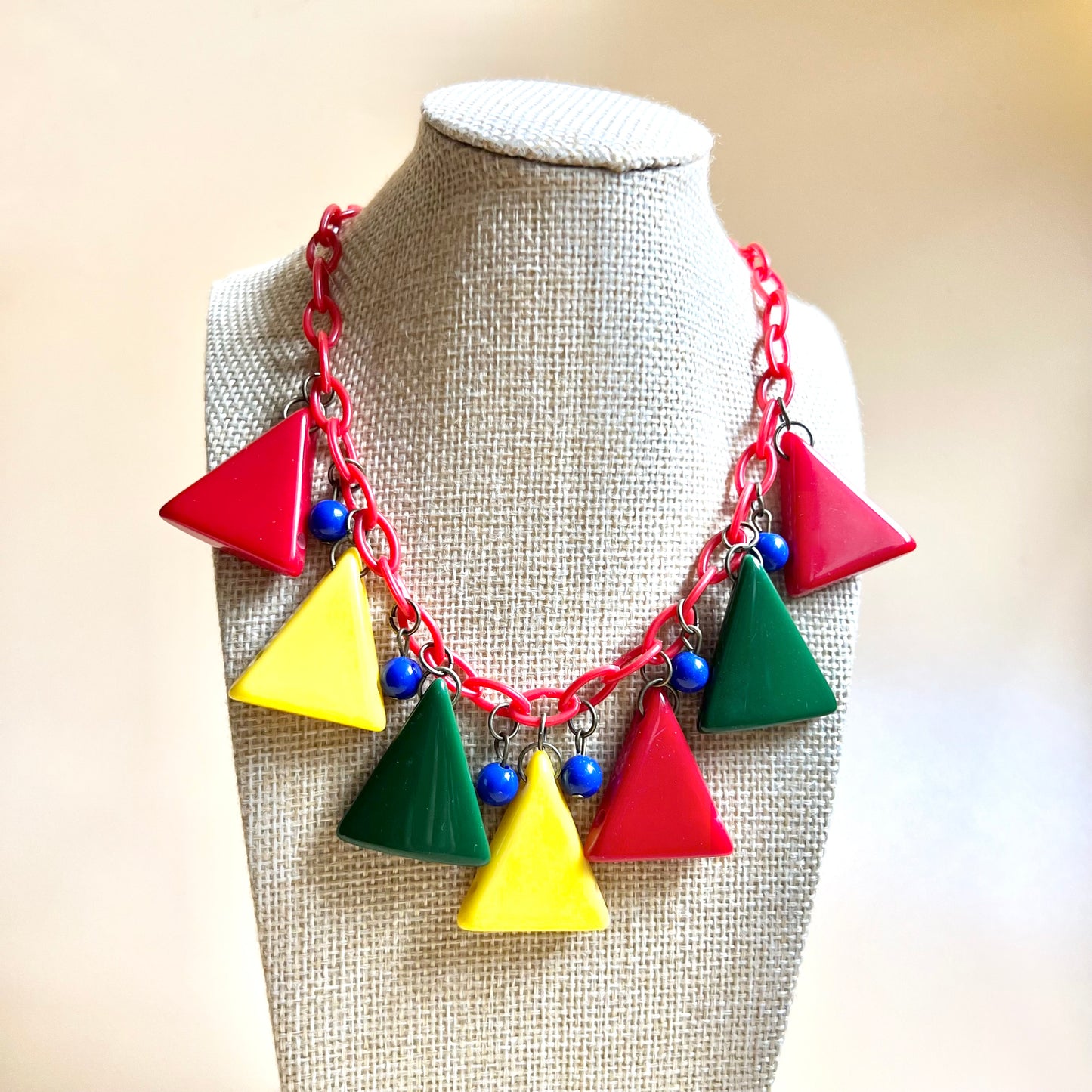 Primary Deco Geometric Resin Necklace