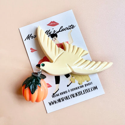 Halloween Swallow brooch