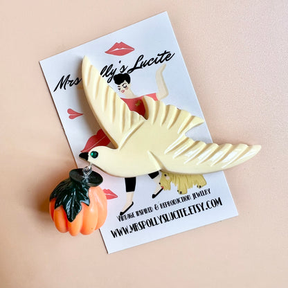 Halloween Swallow brooch