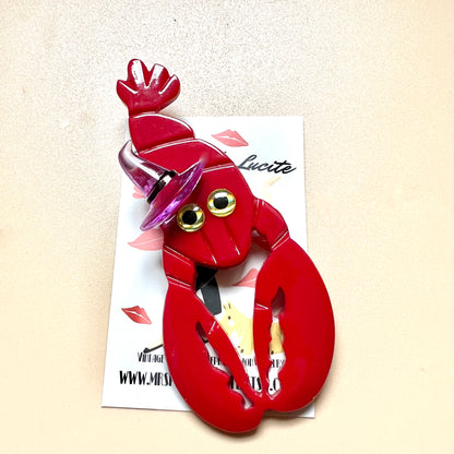 Halloween Lobster brooch