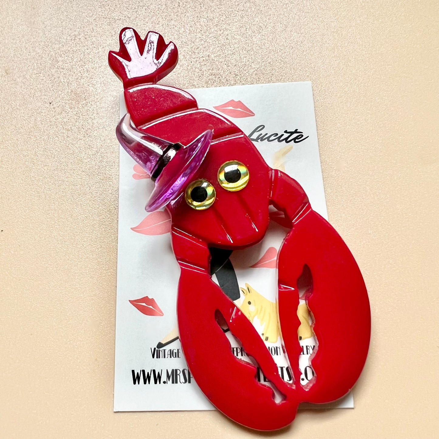 Halloween Lobster brooch