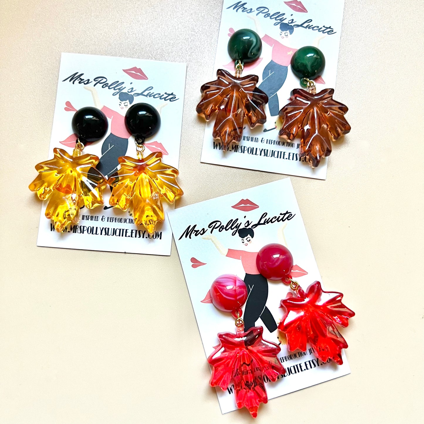 Fall leaves earrings