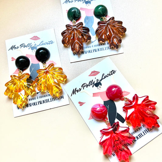 Fall leaves earrings