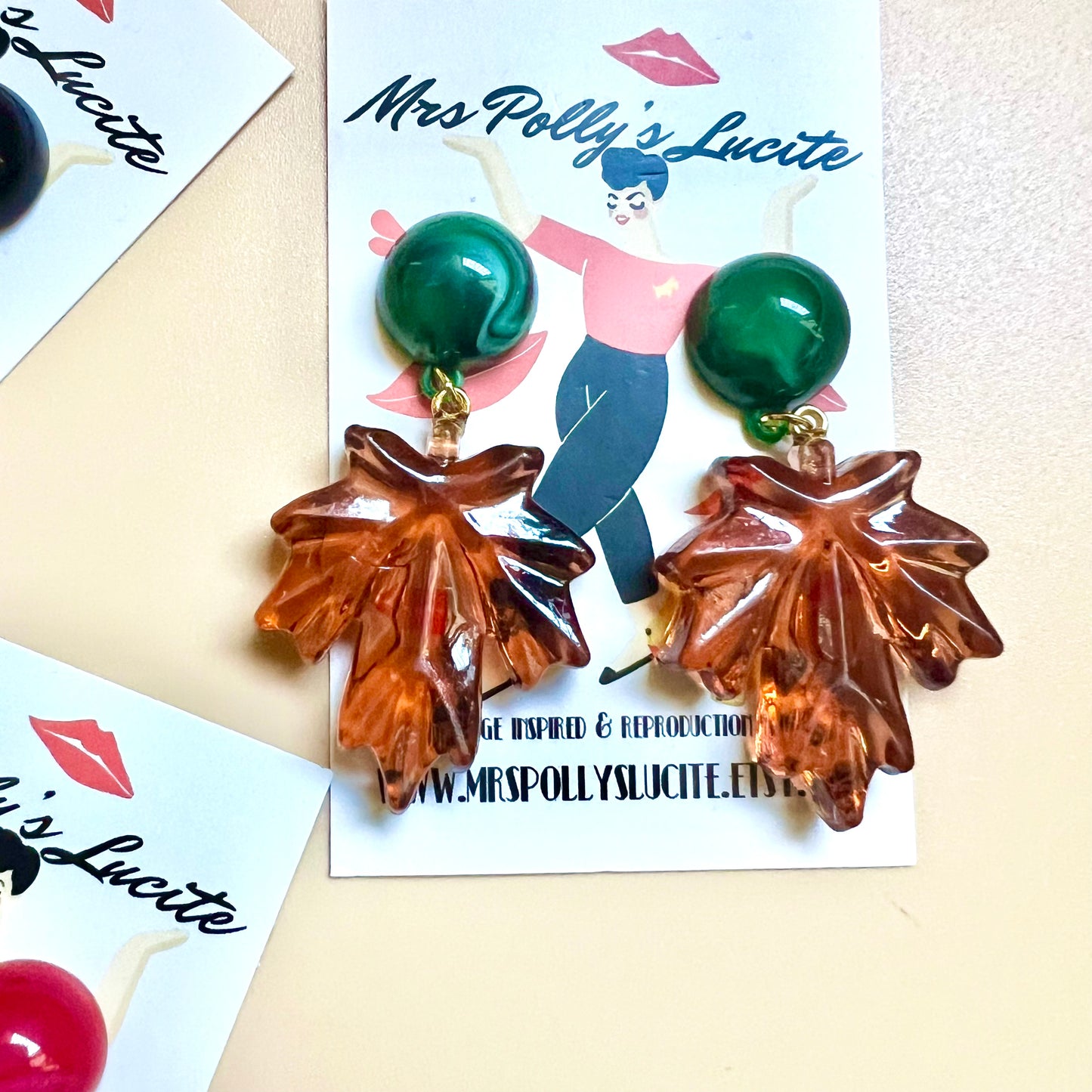 Fall leaves earrings