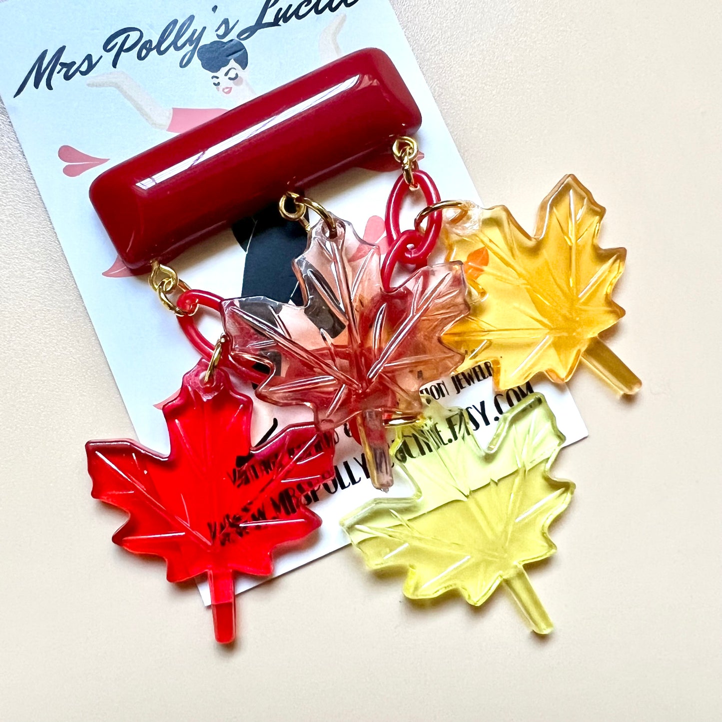 Colorful Autumn brooch