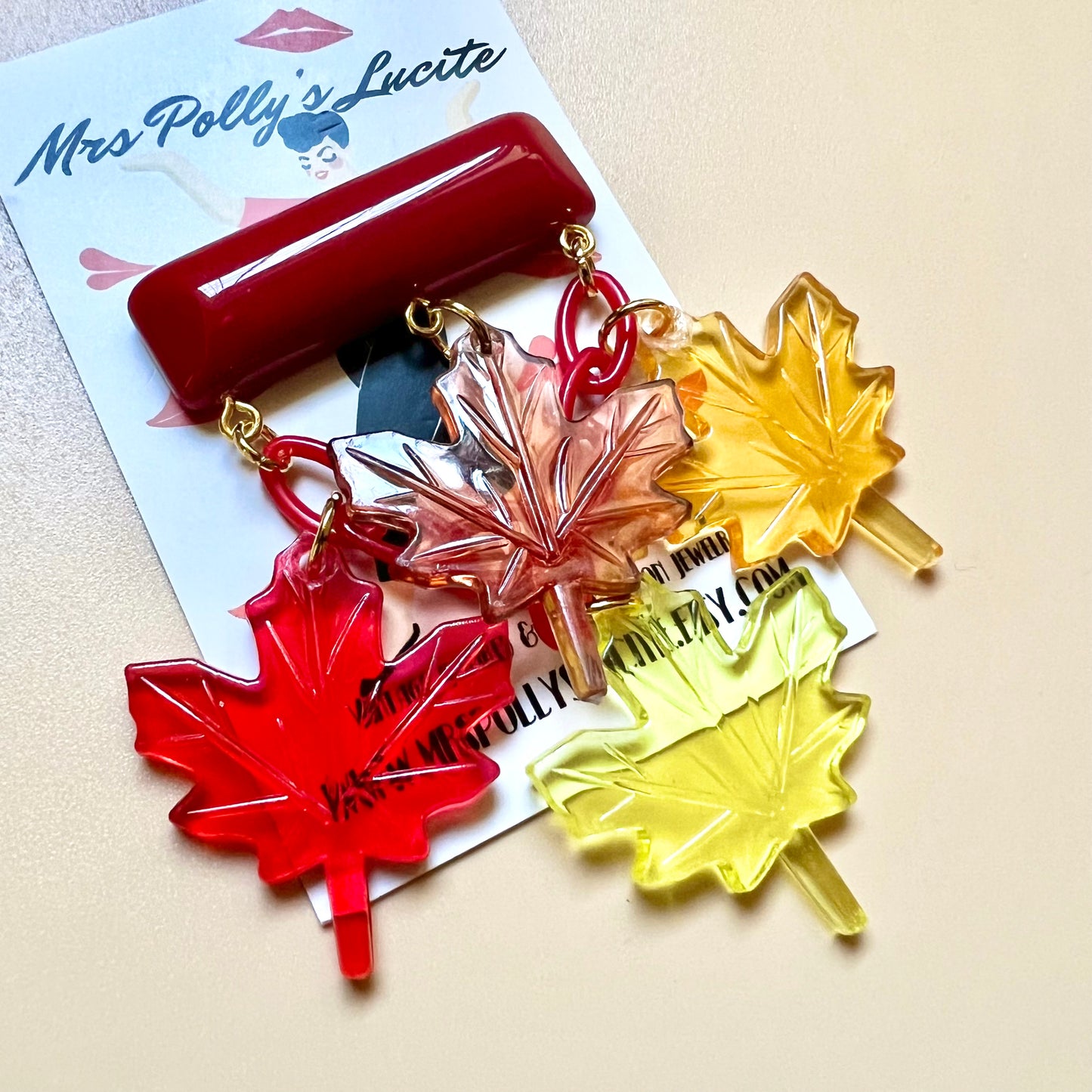 Colorful Autumn brooch