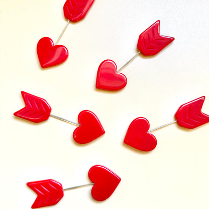 Cupid Arrow stick pin brooch