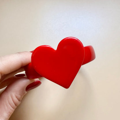 Red Heart Resin Bangle