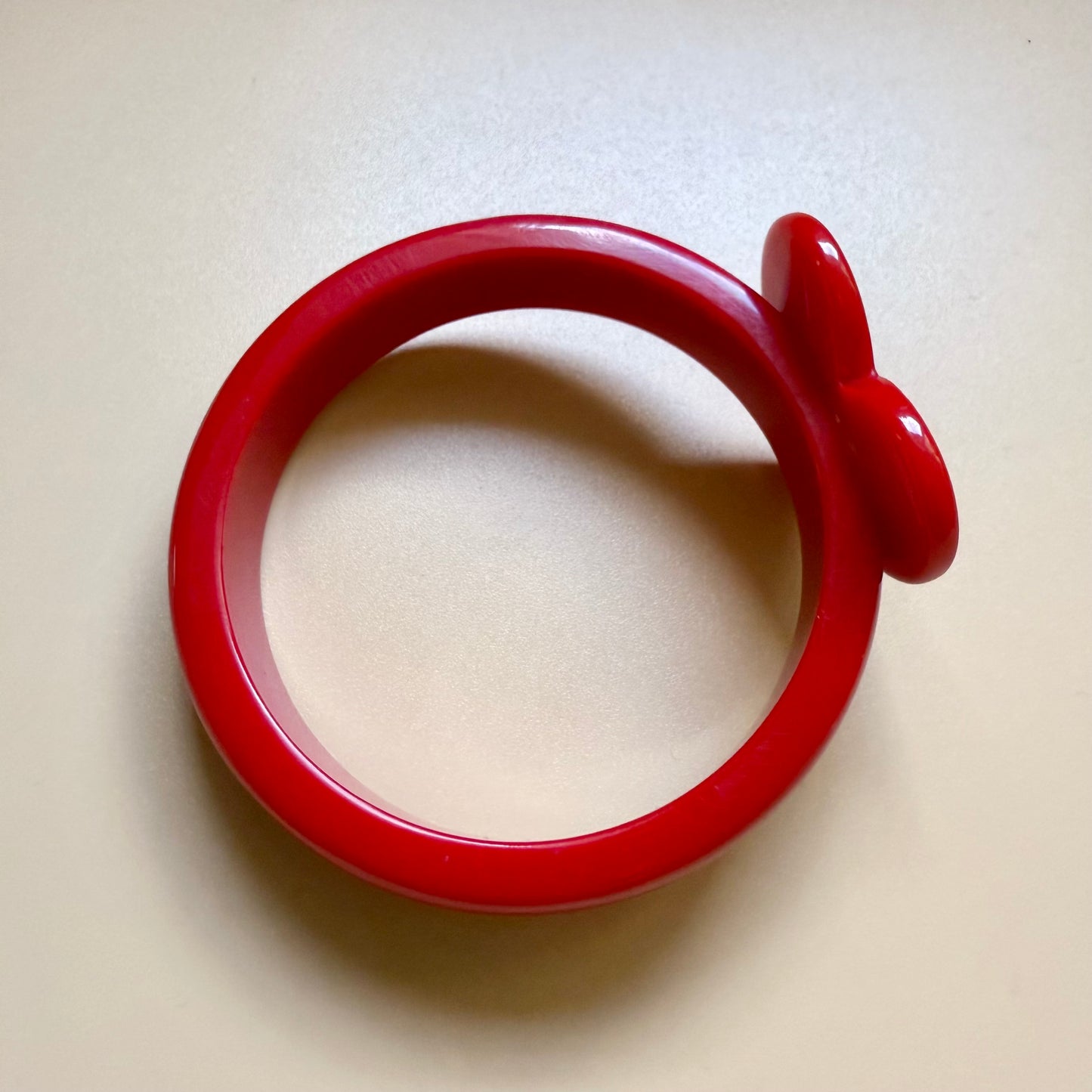 Red Heart Resin Bangle