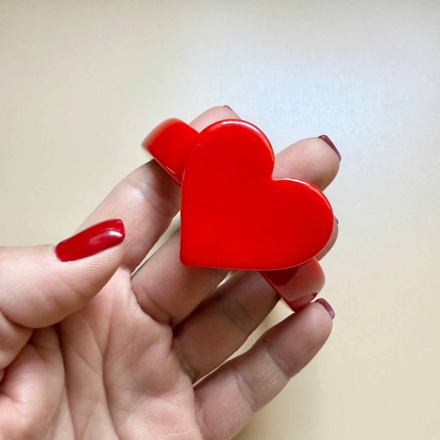 Red Heart Resin Bangle