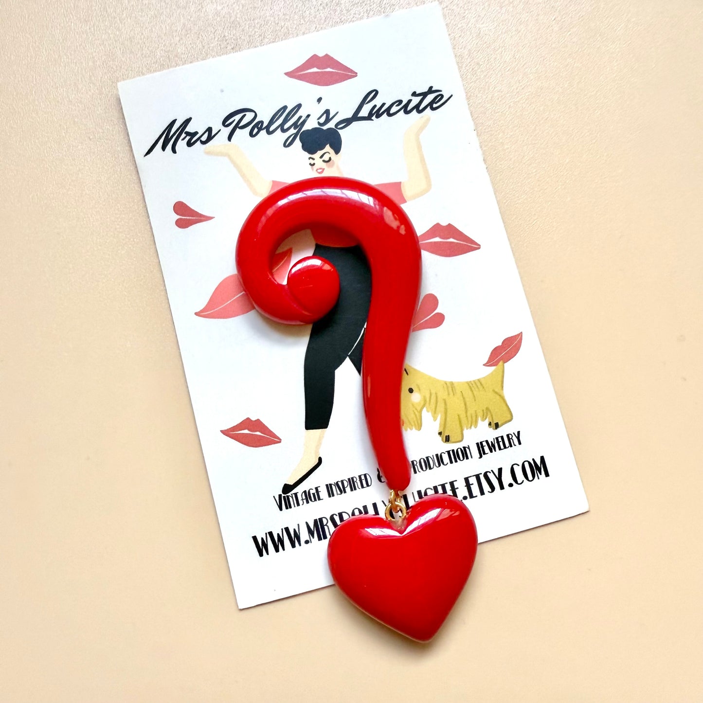 Question Love Mark brooch