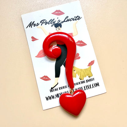 Question Love Mark brooch