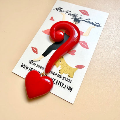 Question Love Mark brooch