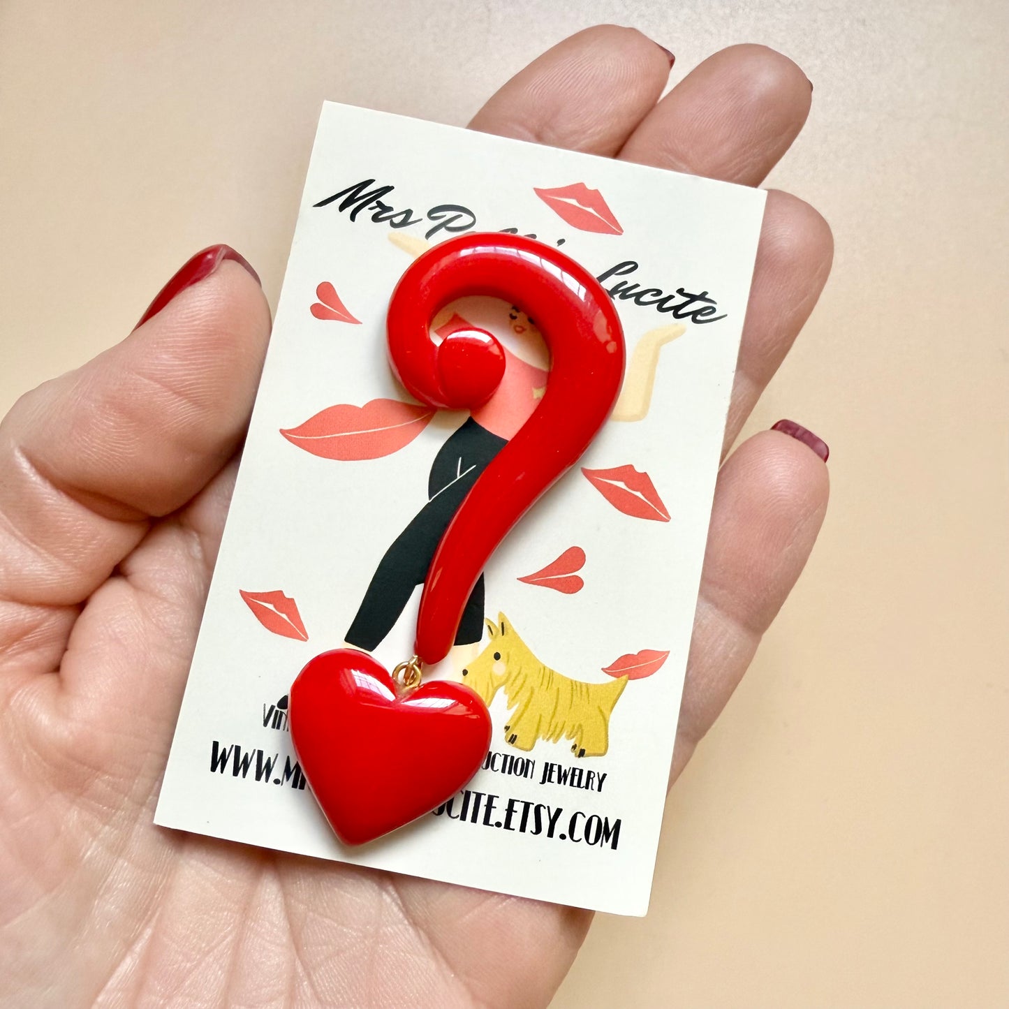 Question Love Mark brooch