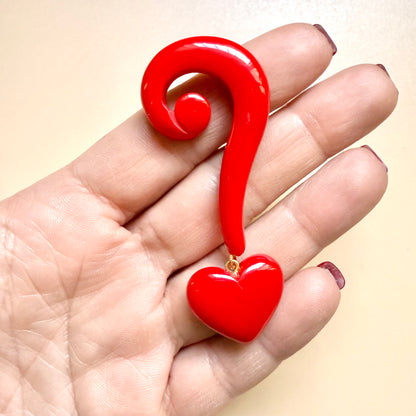 Question Love Mark brooch