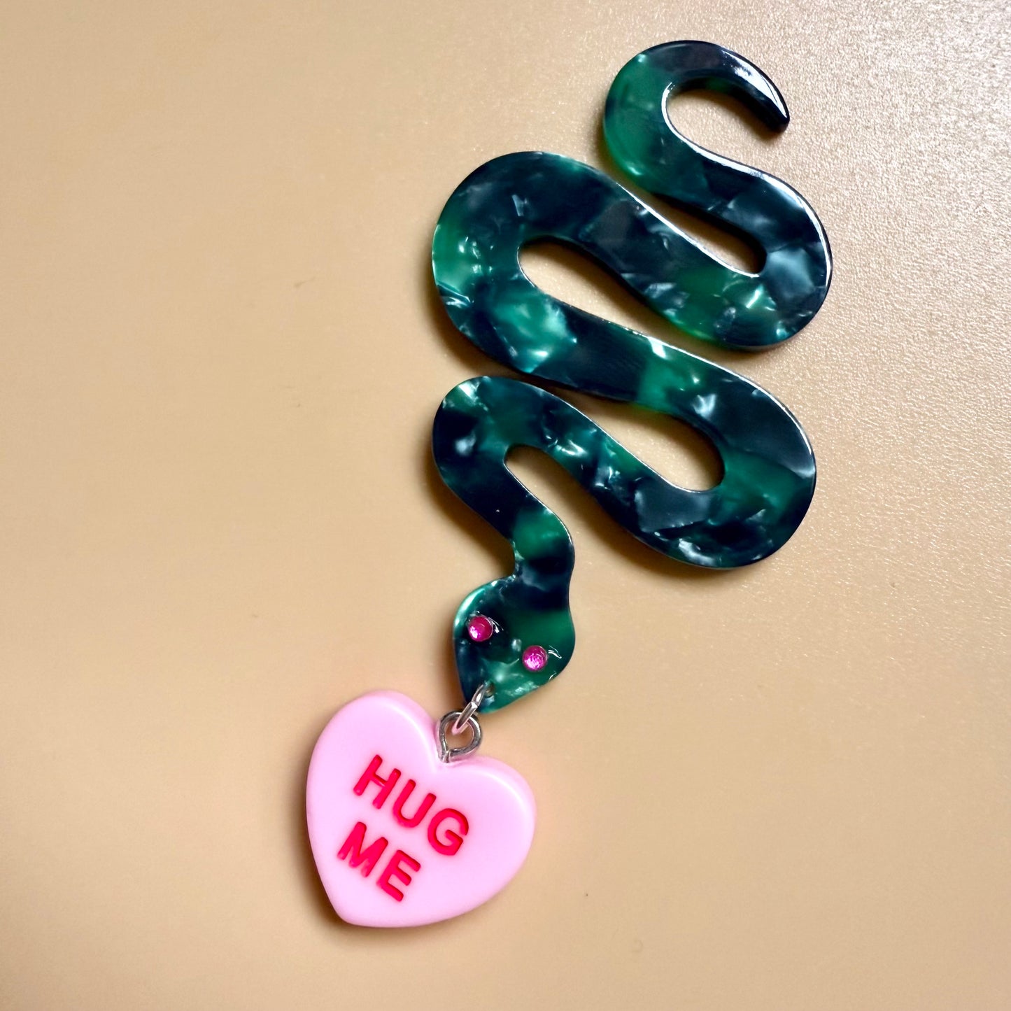 Hug Me Snake brooch