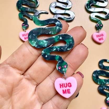 Hug Me Snake brooch