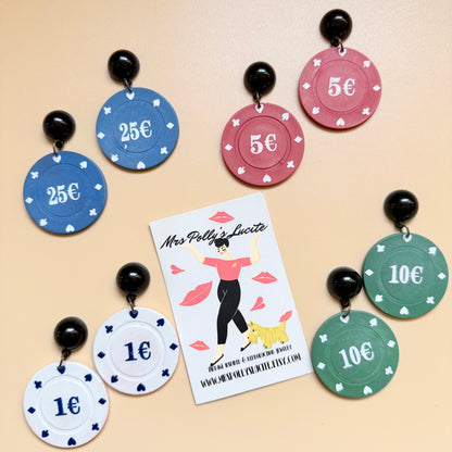 Poker chips Earrings