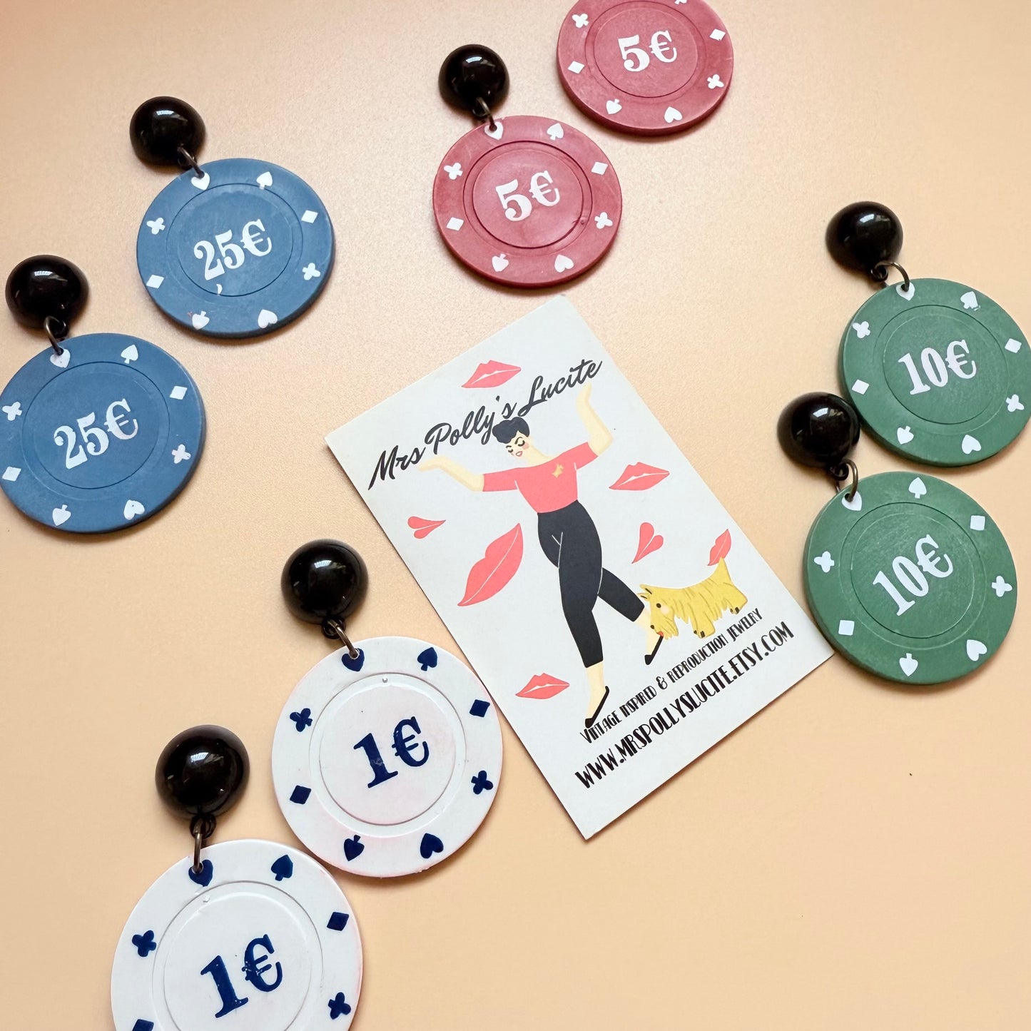 Poker chips Earrings