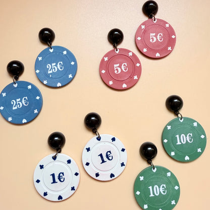 Poker chips Earrings