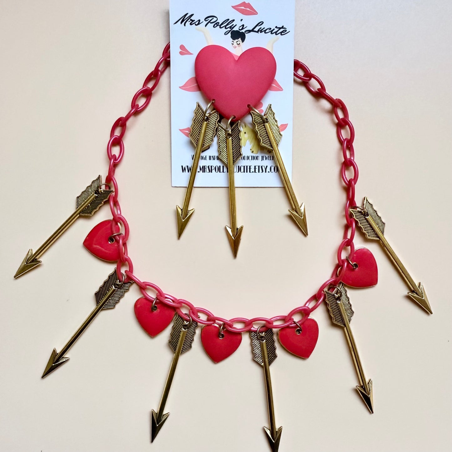 Hearts and arrows necklace