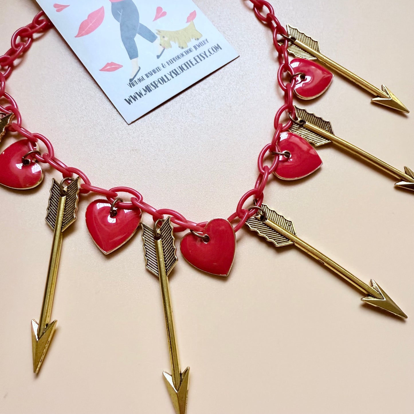 Hearts and arrows necklace