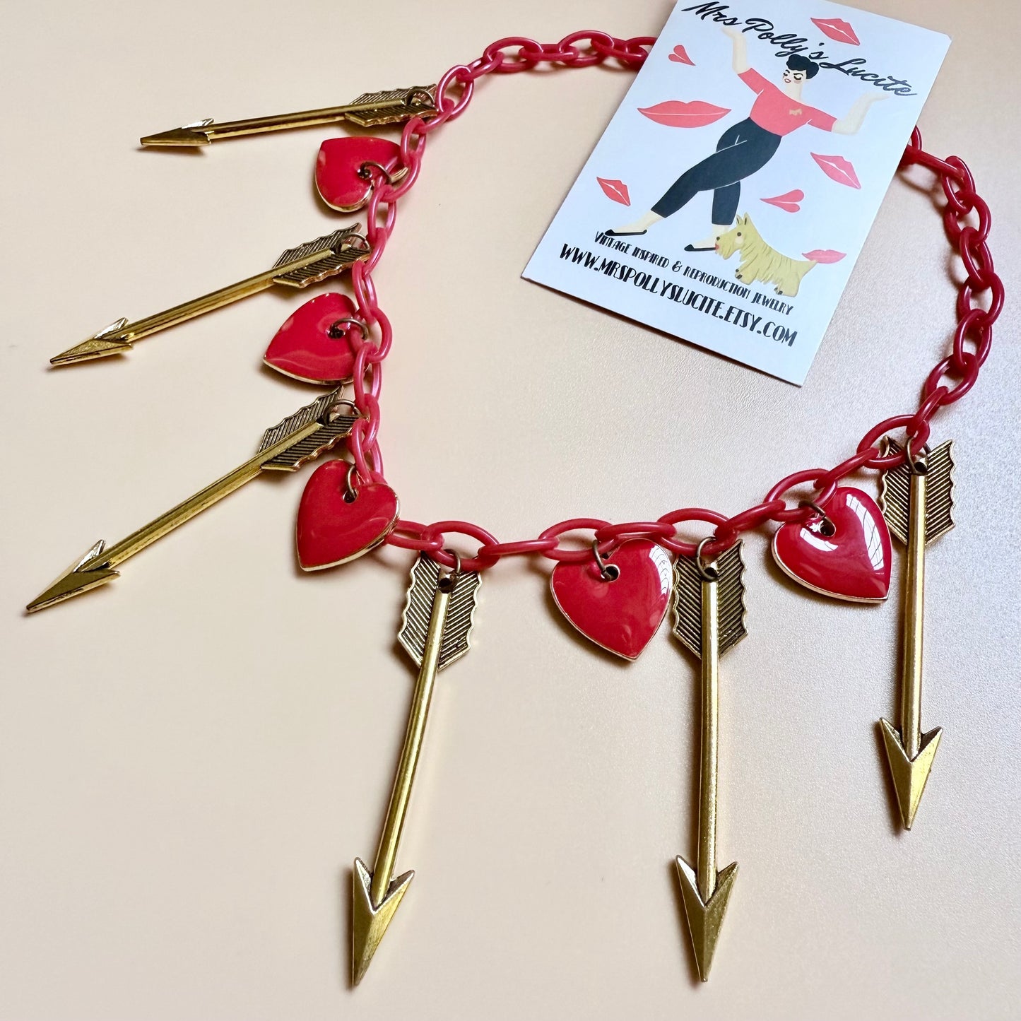 Hearts and arrows necklace