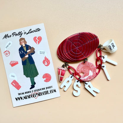 Ask It pin brooch, Twin Peaks inspired