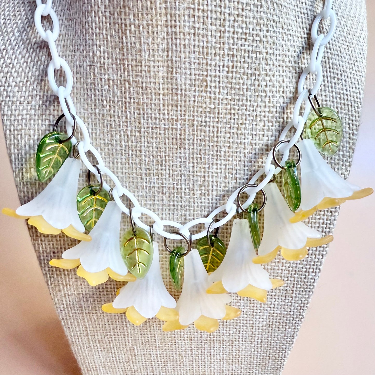 Yellow flower Necklace and optional matching earrings