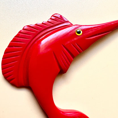 Red Swordfish brooch