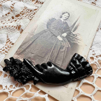 Black Victorian Mourning Brooch