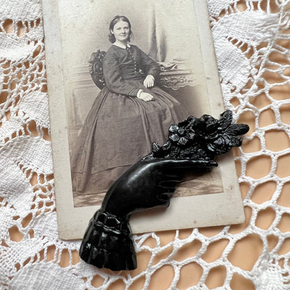 Black Victorian Mourning Brooch