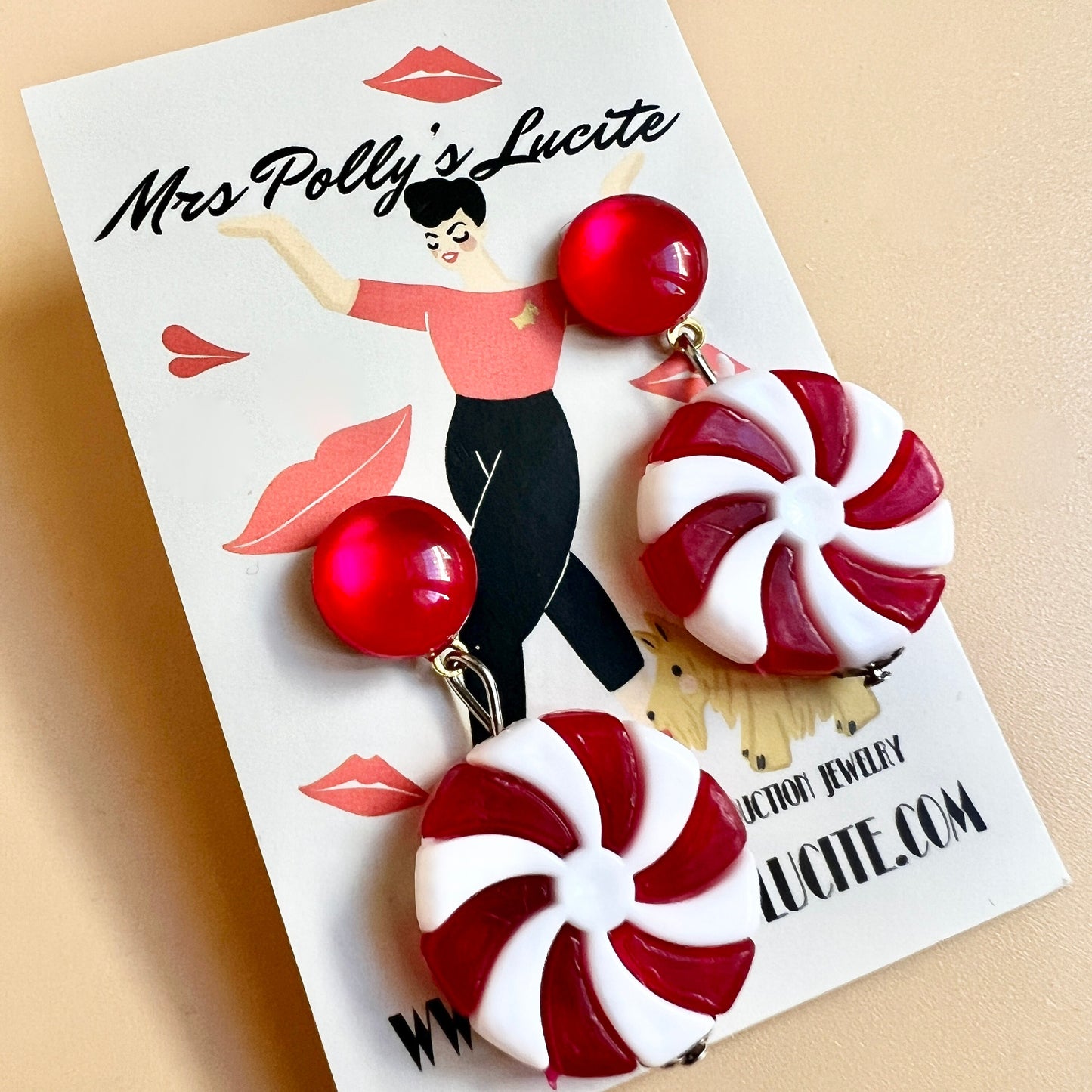 Candy Christmas earrings