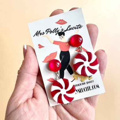 Candy Christmas earrings