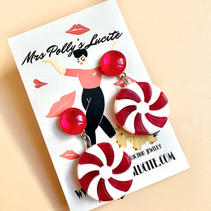 Candy Christmas earrings