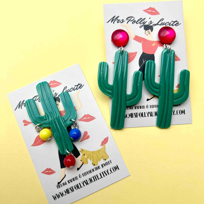 Retro Cactus brooch