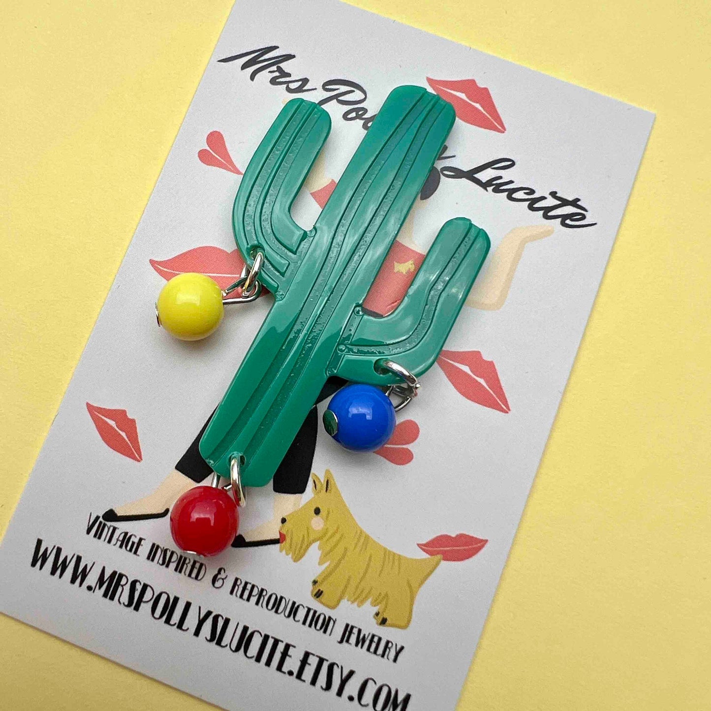 Retro Cactus brooch