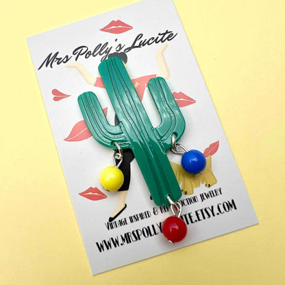 Retro Cactus brooch