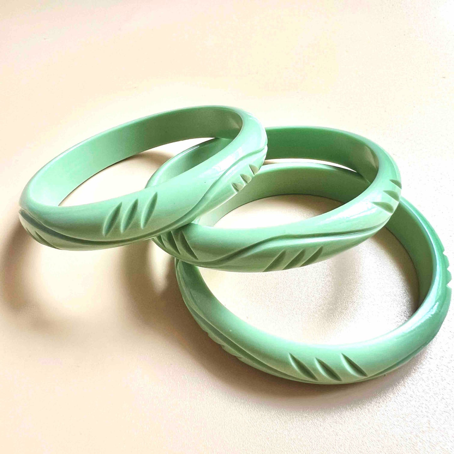 Waves Mint Resin Bangle