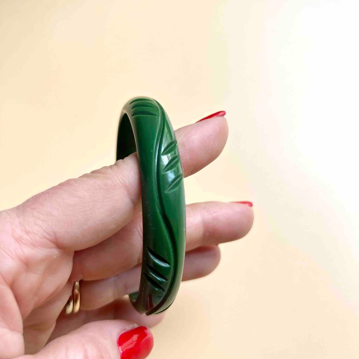 Waves Green Resin Bangle