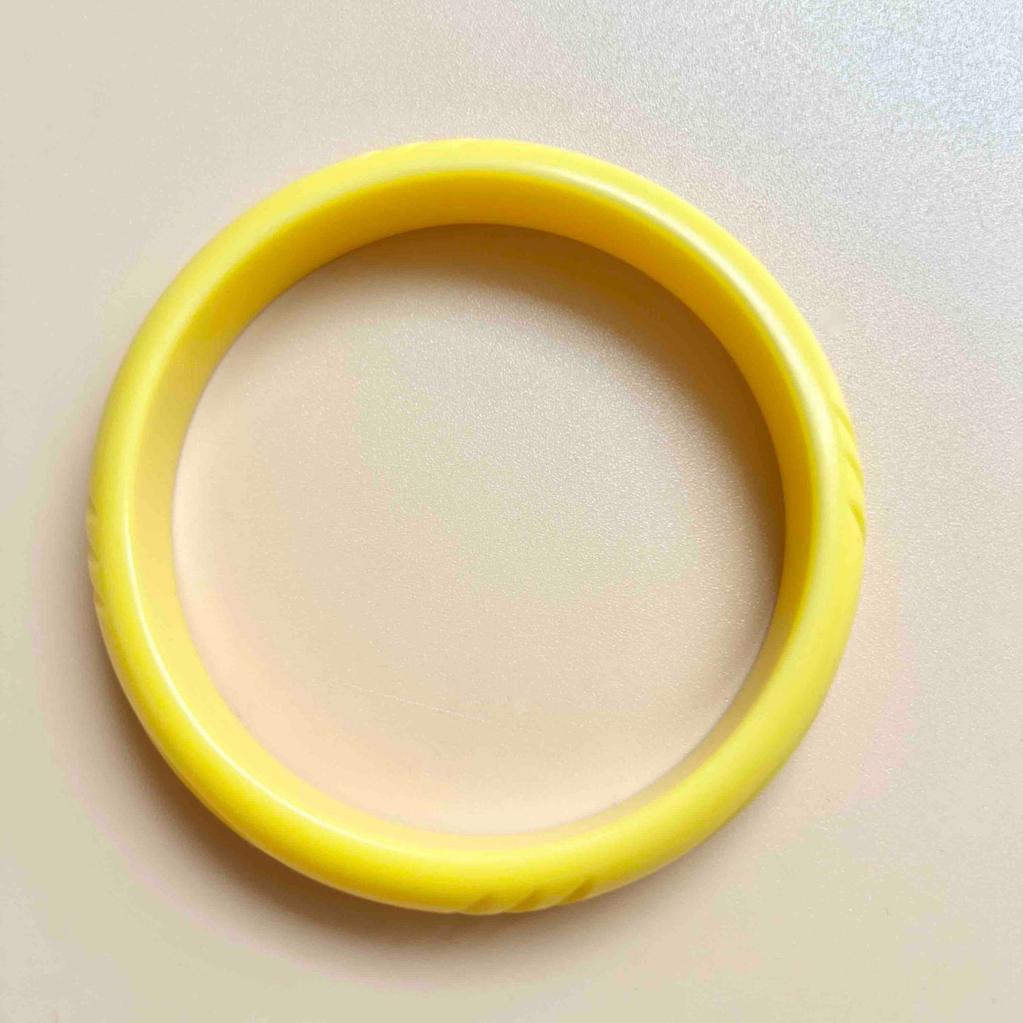 Waves Yellow Resin Bangle